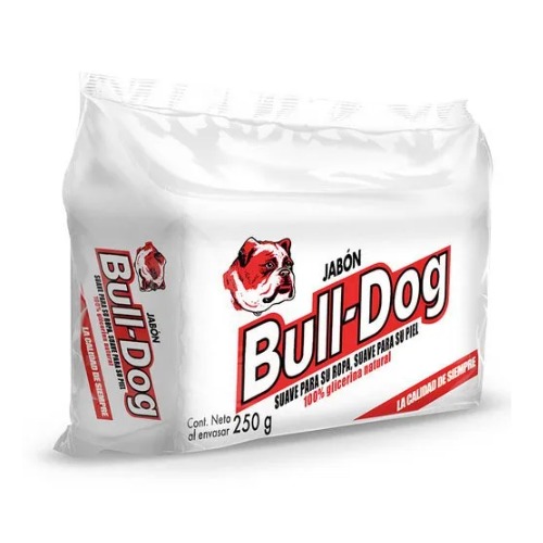 Imagen del producto: BULL DOG JABON PARA LAVAR ROPA 250GRS (27250)