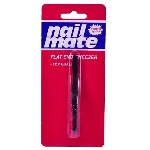 Imagen del producto: NAIL MATE PINZA DEPILAR NEGRA BLISTER (30831)