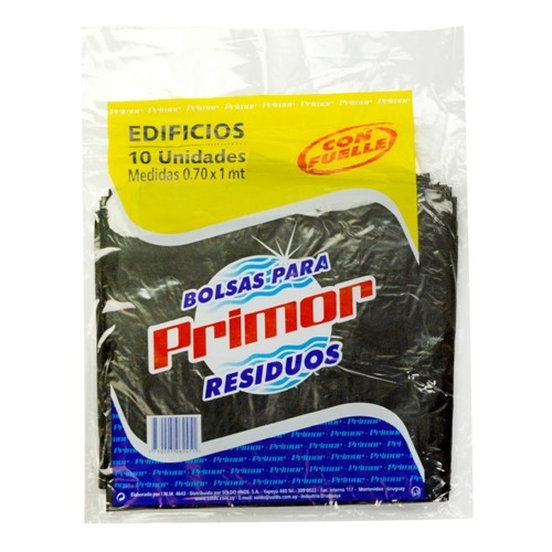Imagen del producto: BOLSA RESIDUOS PRIMOR EDIF 70 X 100 (334549)
