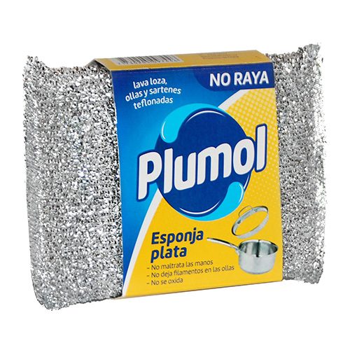 Imagen del producto: ESPONJA PLUMOL DE NYLON PLATEADA (335095)