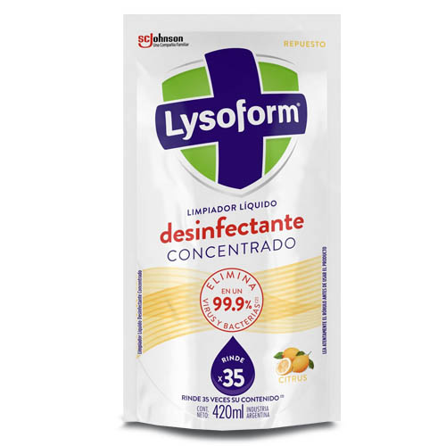 Imagen del producto: LYSOFORM LIMPIADOR CITRICO DP 420CC (451776)