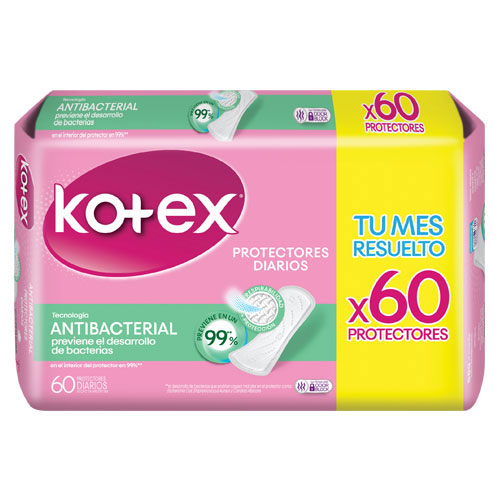 Imagen del producto: KOTEX PROT. DIARIO ANTIBACTERIAL X60 (537033)