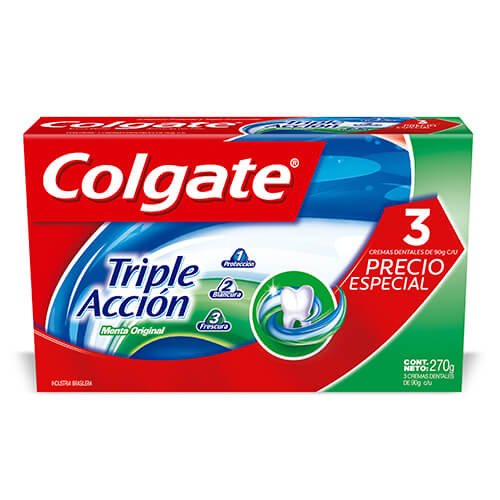 Imagen del producto: COLGATE TRIPLE ACCION 90GRS. 3X2 (67512)