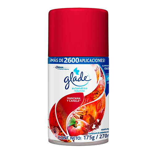 Imagen del producto: GLADE AUTOMATICO REP MANZ Y CANELA 175 G (70267)