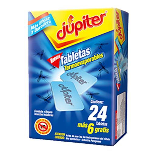 Imagen del producto: JUPITER TABLETAS TERMOEVAPORABLES  24+6 (76784)
