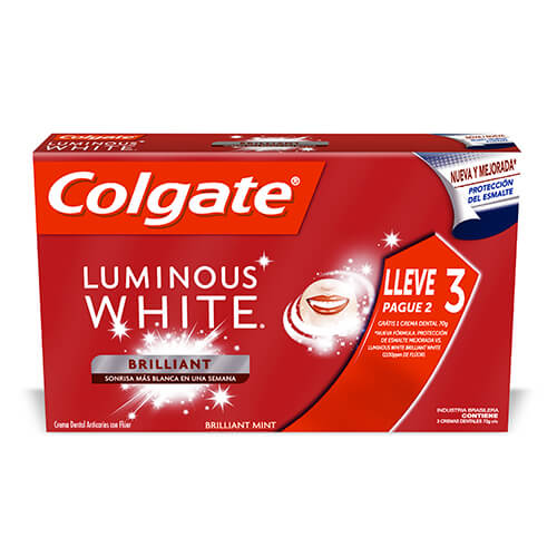 Imagen del producto: COLGATE CD LUMINOUS WHITENING 3X2 70GRS (90252)