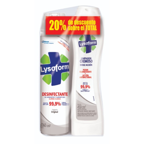 Imagen del producto: LYSOFORM PACK AERO+CREMA 20% AHORRO (90515)